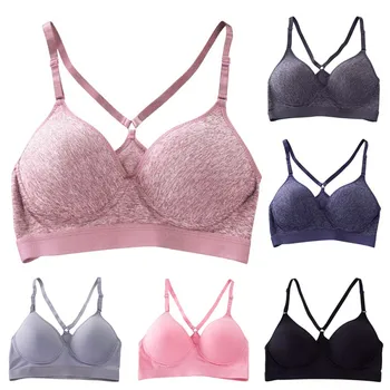 

Women Summer Push Up Bra Lingerie Back Cross Straps Fitness Underwear Bra