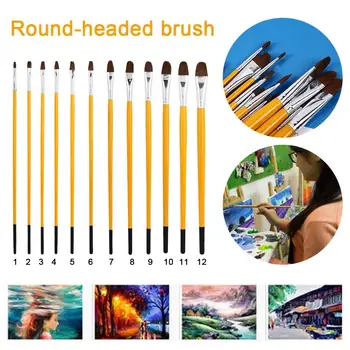 

Painting Brush Delicate Durable Langhao Various Models Major Gouache Brush-Pencil Flat Peak Draw Hair Pencil