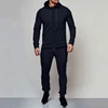 Men Casual Tracksuit Sport 2PCS Set Jacket+Pants Sport Jogging Athletic Trainer Solid Cotton Suit Runing Wear Gym Wear ► Photo 3/6