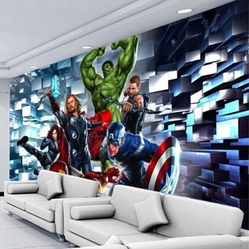 3D обои современный мультфильм детская спальня фрески для мальчиков детская спальня самоклеящиеся водонепроницаемые настенные наклейки домашний декор плакат