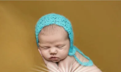 Newborn Baby Mohair Crocheted Hats Soft Hats Baby Shooting Photography Props Infant Accessories Various Colors