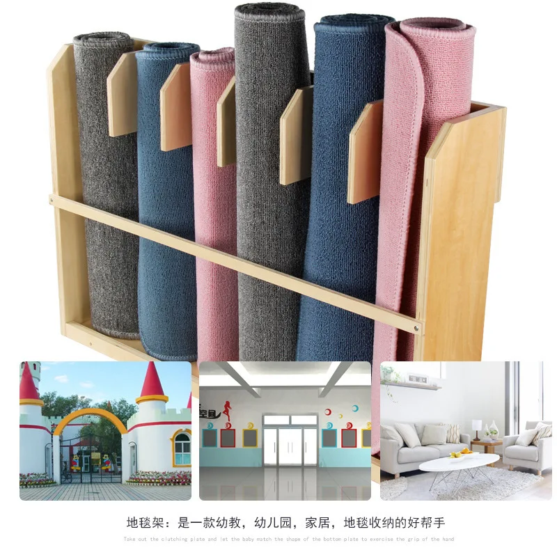 

Kindergarten Early Childhood Rug Montessori Children Professional Edition Work Blanket Wooden Stand Operation Blanket Life Teach