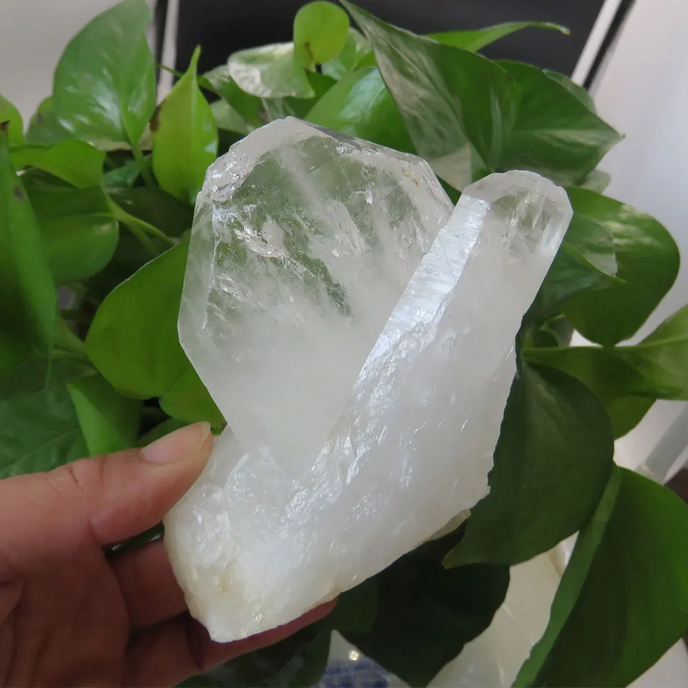 

Фантастика! Натуральный прозрачный кварцевый кристаллический кластер 390 г AAAA, минеральная блестящая восстанавливающая способность