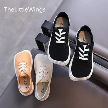 

Children's canvas shoes 2020 spring and summer new leisure sports girl thick bottom student breathable 4-15 years old sneakers
