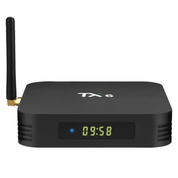 

TX6 TV BOX Allwinner H6 Android 9.0 TV BOX 4+64G Dual-Band WiFi Network Player 1080P HD Set-Top Box(EU Plug)