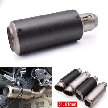 

51mm 61mm Universal Motorcycle pipe exhaust with DB killer Exhaust Modified Muffler Pipe Scooter Pit Bike Dirt Motocross