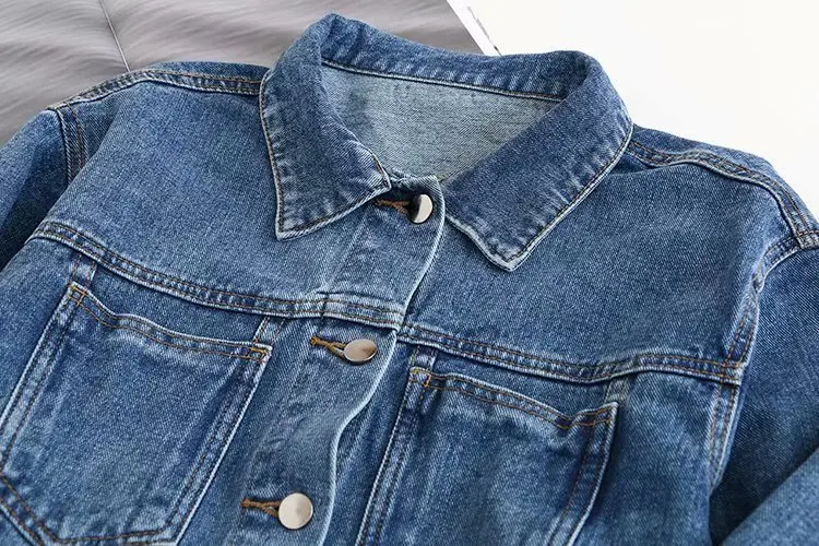 

2019 Spring New Products Fold-down Collar Loose-Fit Jeans Coat Women's Y-3130