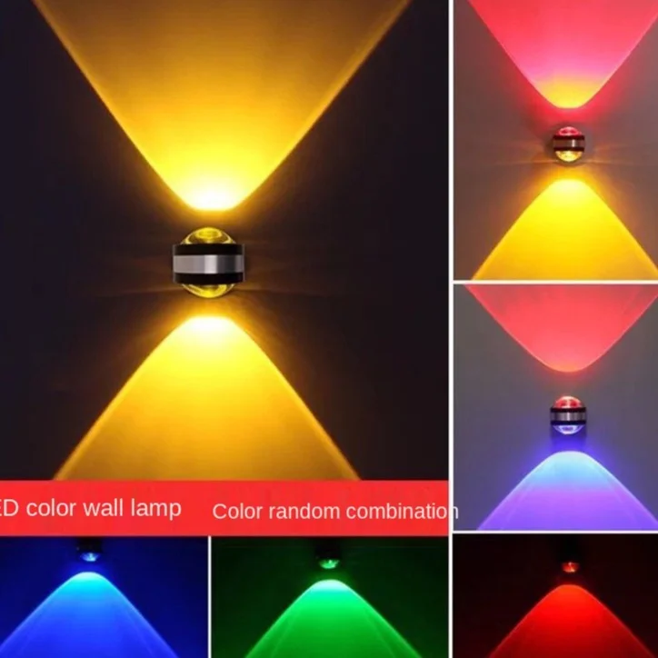 Double Side Wall Light Modern Indoor Hotel Decoration Up Down LED Wall Lamp for Living Room Bedside TV Background KTV Lamp