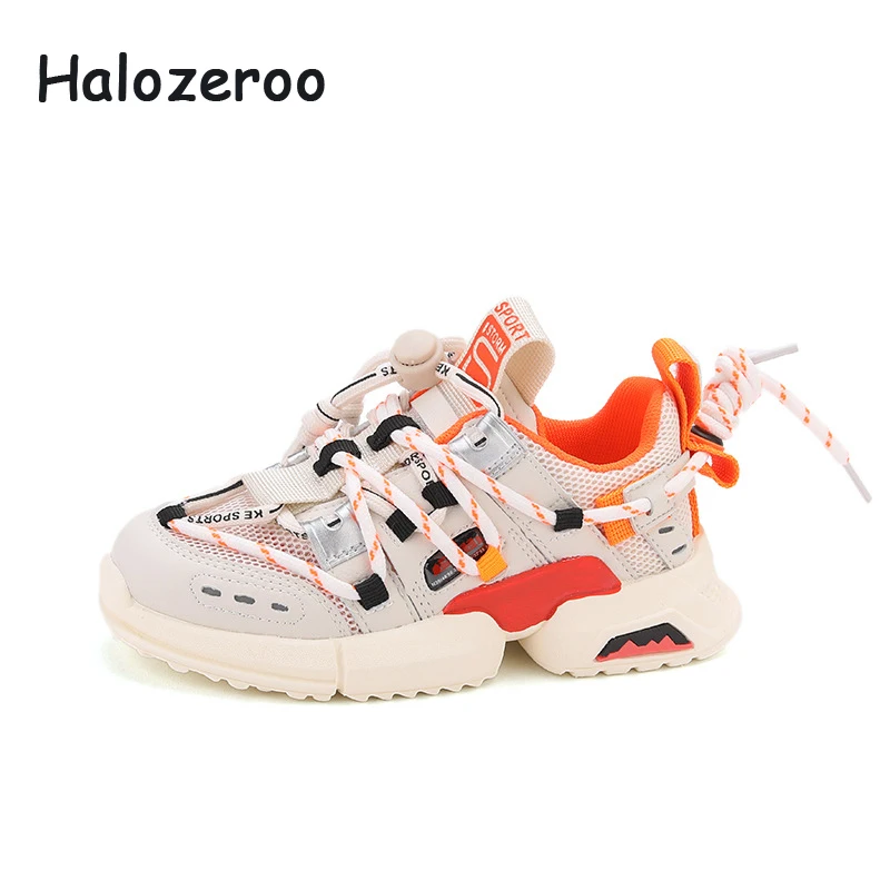 beige running trainers