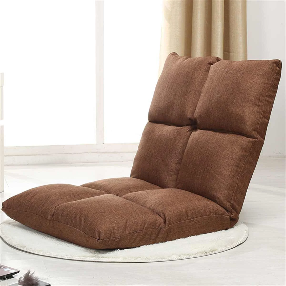  Large Small Lazy Sofa Tatami Bed Folding Back Single Bedroom Small Bed Room Balcony Net Red Chair P - 4000345928673