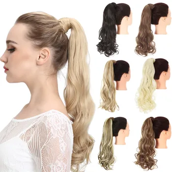 Enhance Your Style with our Heat-Resistant Synthetic Long Natural Wavy Ponytail Hair Extension – Perfect for Effortless Elegance!