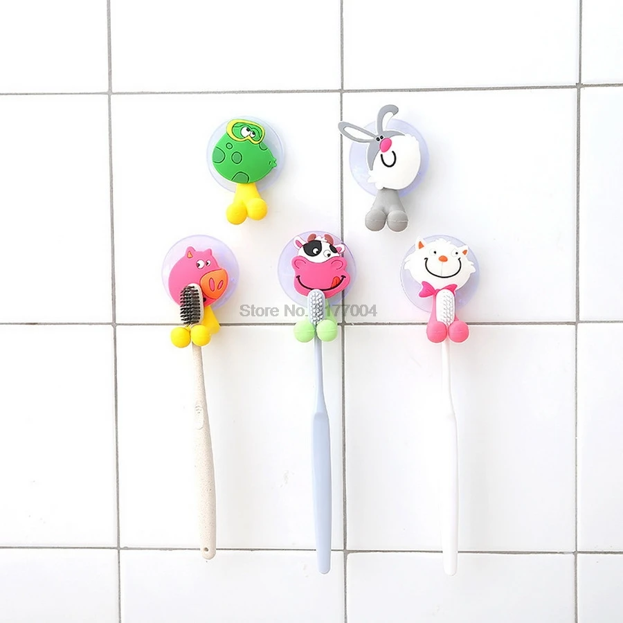 DHL 1000pcs Baby Care Toothbrush Holder Cute Cartoon Animal Shape