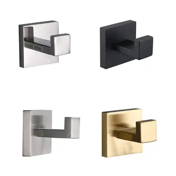 

304 Stainless Steel Towel Hook Wall Mounted Coat Hanger Bathroom Robe Holder 667A