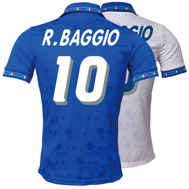 Camiseta retro de Italia 1994, Roberto Baggio, camiseta personalizable con equipación de casa y fuera