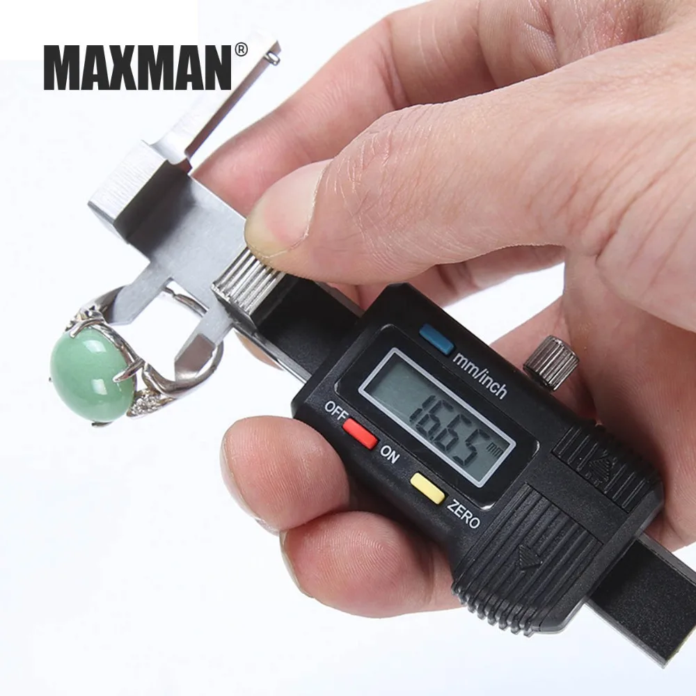 MAXMAN цифровой суппорт ювелирные изделия линейка 0,01 мм диаметр кольца внутренний для измерения диаметра жемчужный Вернье Электронный штангенциркуль линейка