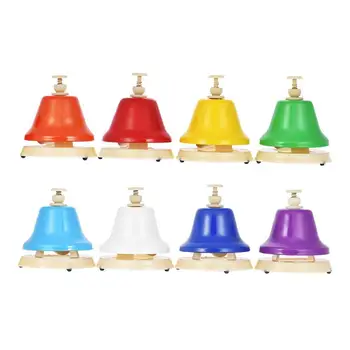 

Colorful 8 Note Hand Bell Set Early Musical Educational Instrument