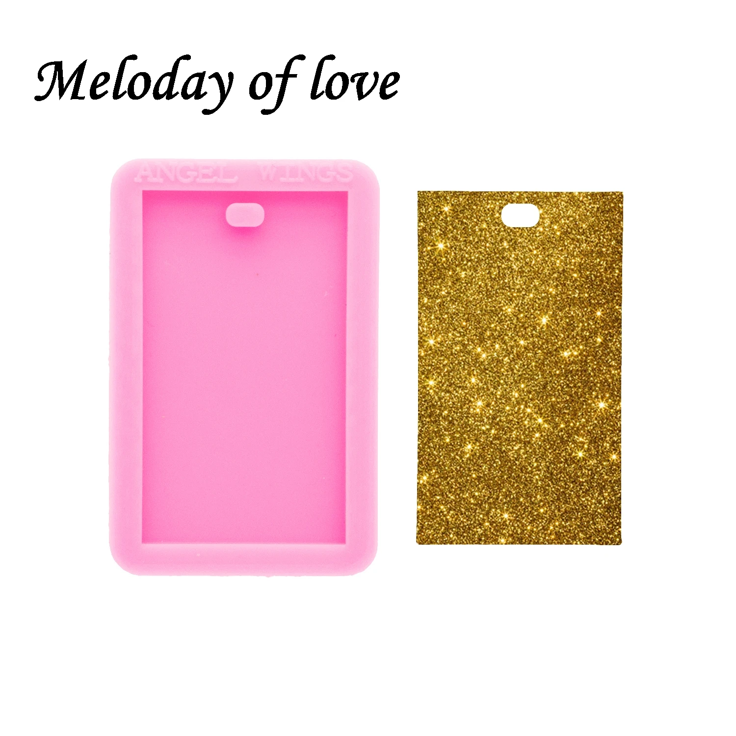 Glossy Rectangle Keychain Mold Silicone Mould Diy Handmade For Epoxy