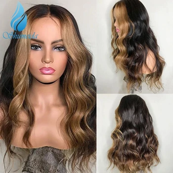 

Ombre Color 13*6 Lace Front Wigs 150 Density Body Wave Brazilian Remy Human Hair Wigs Pre Plucked Hairline With Baby Hair
