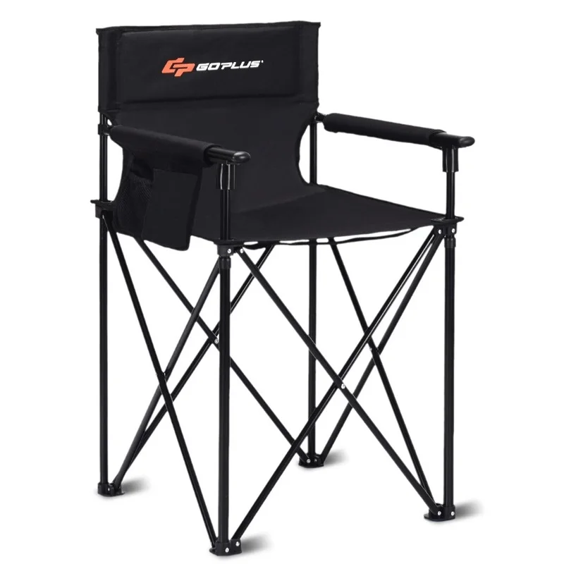 Portable 38'' Oversized High Camping Fishing Folding Chair High Strength PVC Coated Durable Oxford Fabric Standby Chair OP3681 Portable 38'' Oversized High Camping Fishing Folding Chair High Strength PVC Coated Durable Oxford Fabric Standby Chair OP3681