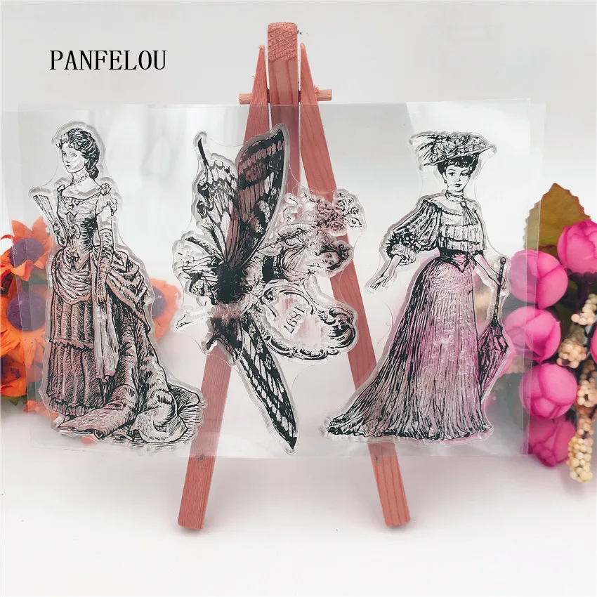 PANFELOU 11*16 Ангел женский прозрачный Силиконовая печать/печать DIY Скрапбукинг/фотоальбом декоративный прозрачный наборы штампов