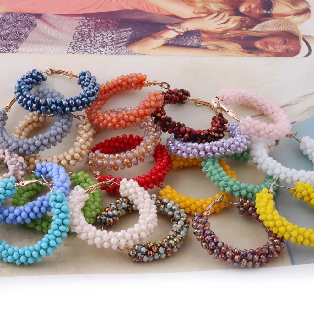 Серьги NeeFuWoFuDrop висячие серьги в богемном стиле с кристаллами упаковке длинные