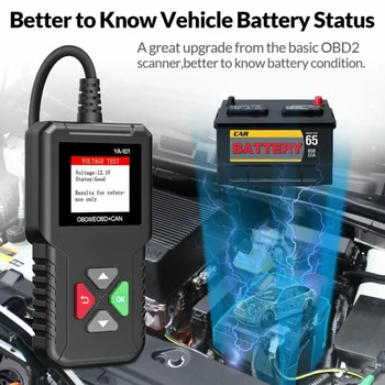 

YA101 Code Reader OBDII/EOBD YA-101 Upgrade With USB Life Long Enhanced OBDII Scanner PK CR3001 CR319 AD310 Auto Scanner