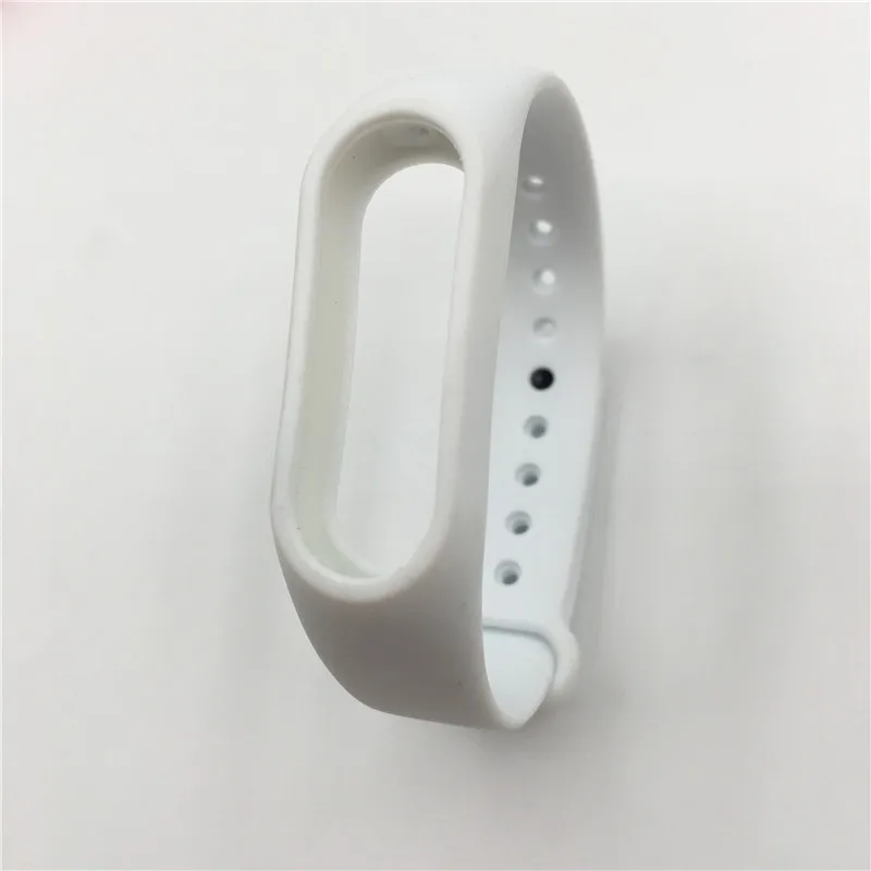1 шт. для Xiaomi mi band 2 наручный ремень силиконовый цветной браслет для mi Band умный Браслет для Xiao mi Band 2 аксессуары - Цвет: White