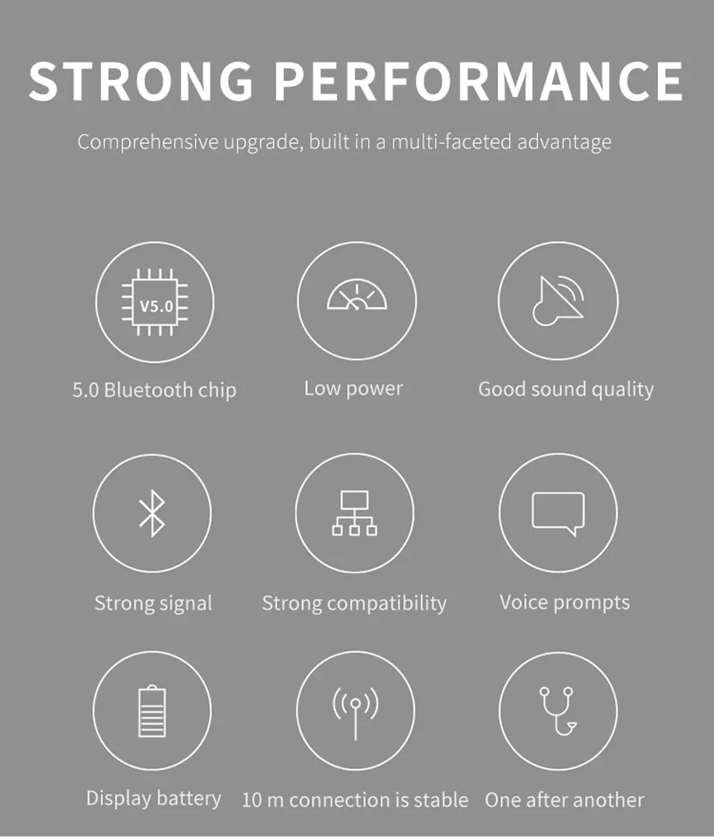 55 мА наушники batteryIPX5 Водонепроницаемый bluetooth 5,0 гарнитура TWS беспроводные bluetooth наушники Близнецы наушники 5D стерео наушники