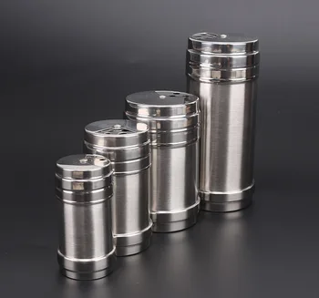 

spice jars Stainless steel seasoning jar set with stickers and pen salt shaker spice pepper shaker barbecue Sprinkle salt BBQ