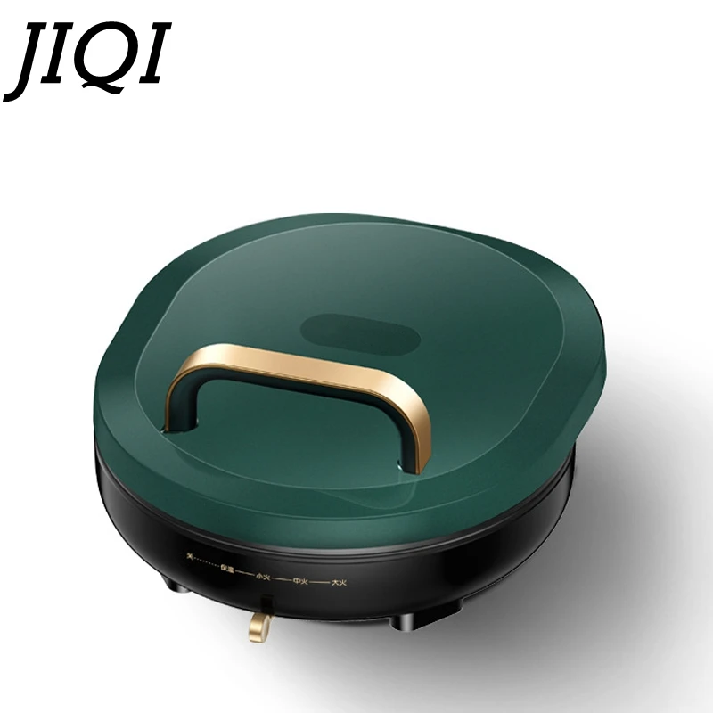 JIQI 220V Household Double Sided Baking Pan Electric Skillet Frying Crepe Pancake Maker Automatic Pizza Pie Machine BBQ Tool |