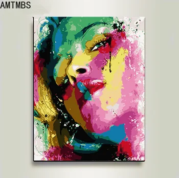 

AMTMBS DIY Digital Painting Paints By Numbers Figure Painting Art Mural Living Room Wedding Home Decoration Oil Painting