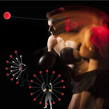 

Response Speed Training Reflex Boxing Reaction Ball Punching Ball Gym with Headband Body Building Trainer Accessories