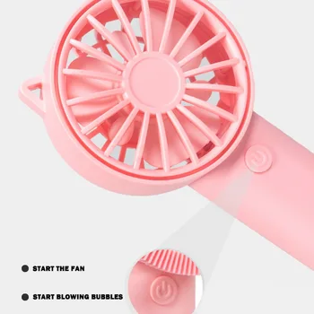 

2020 Handheld Fan Personal Fan with Bubble Function 3 Wind Speeds for Desk Office Home Travel