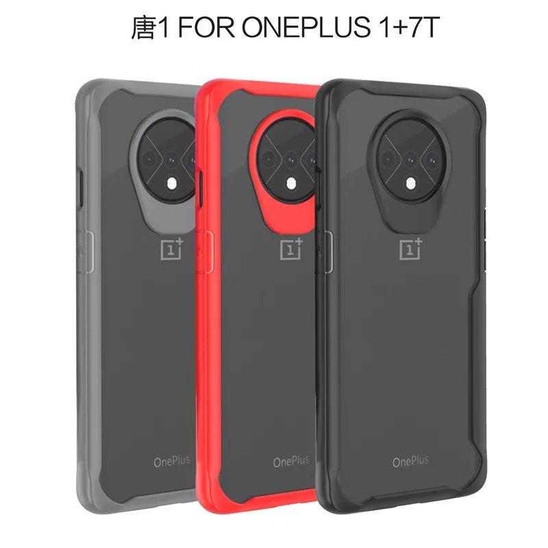 MAKAVO для Oneplus 7T чехол прозрачный жесткий чехол Мягкая силиконовая рамка чехол для OnePlus One Plus 7T Pro чехол s