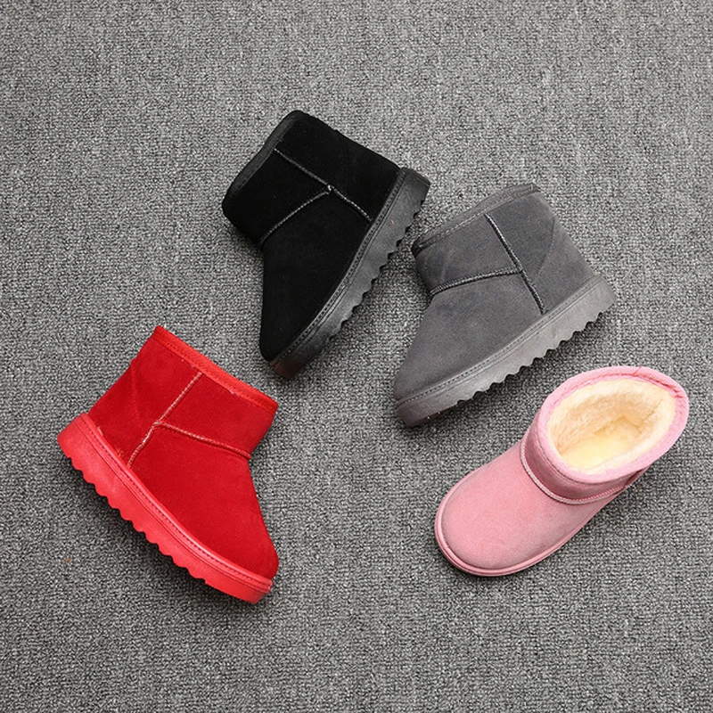 Г. Новая зимняя детская обувь теплые зимние сапоги с хлопковой подкладкой для девочек детские резиновые сапоги Нескользящие замшевые сапоги для девочек