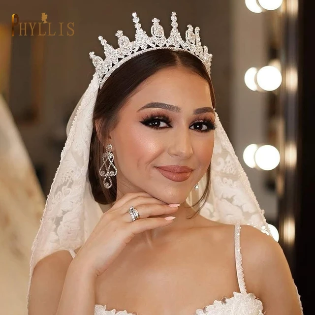 Tiara Cristal Couronne,Tiare Baroque Femme,Diadème De Mariée