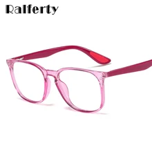 Ralferty, модные женские очки, прозрачные, розовые, квадратные, женские очки, оправа, нулевая диоптрия, очки, оправа F95182