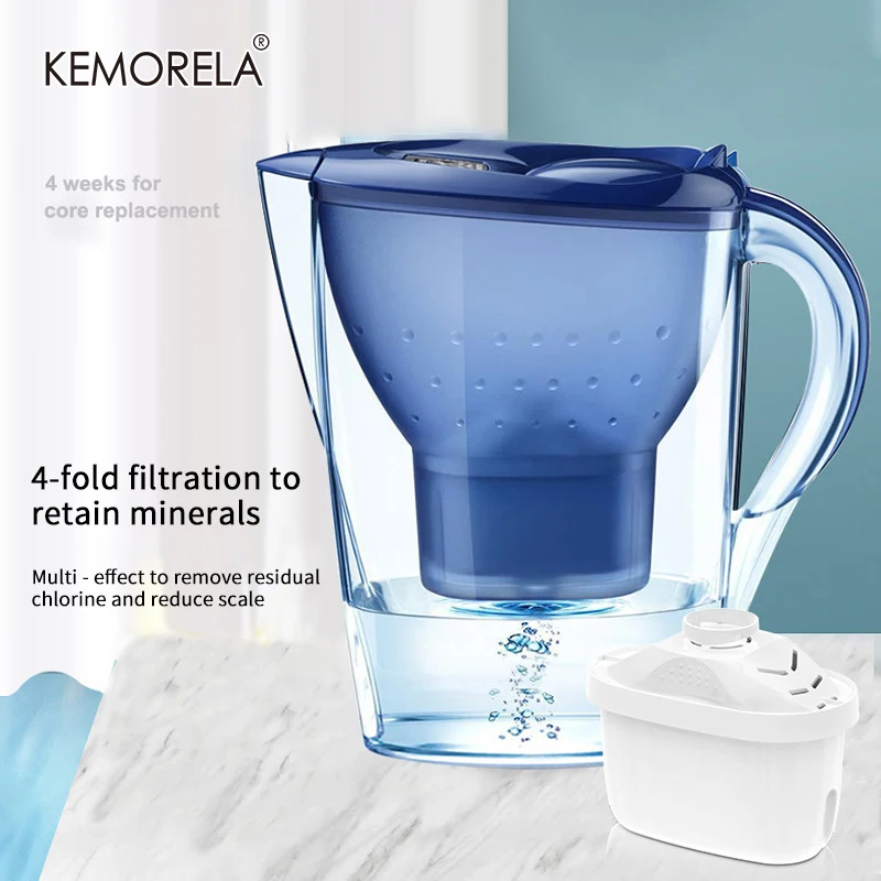 Carbon Alkaline Water Filters Water Pitcher Ionizer Kitchen Purify Kettle Filter 3.5L High