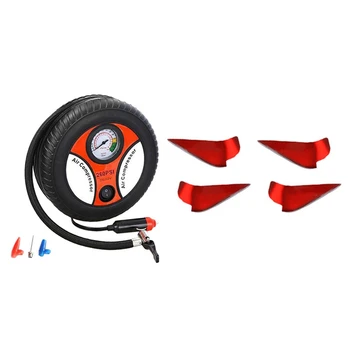 

1pcs Portable Car Air Compressor Auto Inflatable Pumps & 4pcs Car Door Bowl Handle Cover for Mazda Axela