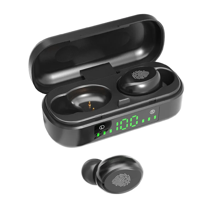 V5 0 Bluetooth Stereo Earphone Wireless IPX7 Waterproof Touch Earbuds Headset LED Display Type c Charge Case