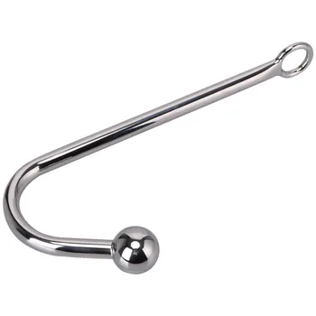 Anal Hook Metal Anal Plug  With Ball Hole Butt Plug Dilator Prostate Massager Exotic Anal Plug Sex Toy For Man Male BDSM Game 5