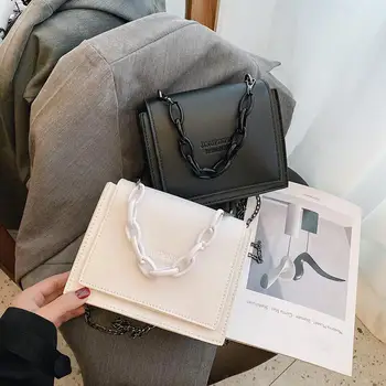 

Fashion Exquisite Shopping Bag Women Small Square Crossbody Bag Fashion Portable Acrylic Chain Shoulder Satchel