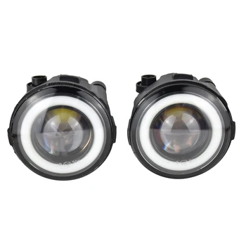 

2PCS High quality LED Fog Lights with Angel eye For Nissan Rogue 10-14 For NISSAN ALMERA G15 2013-2018 For Nissan Lafesta 2004