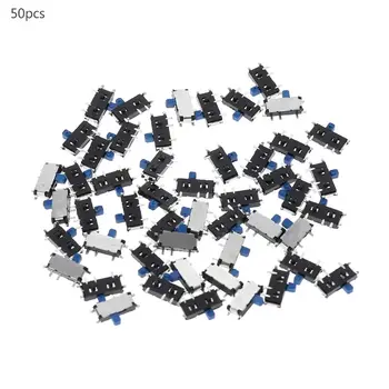 

50Pcs Mini 7-Pin On/Off 1P2T SPDT MSK-12C02 SMD Toggle Slide Switch For MP3 MP4