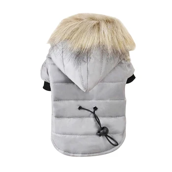 

Winter Warm Dog Clothes Pet Coat Soft Fur Hood Puppy Jacket Clothing For Chihuahua Small Large Dogs