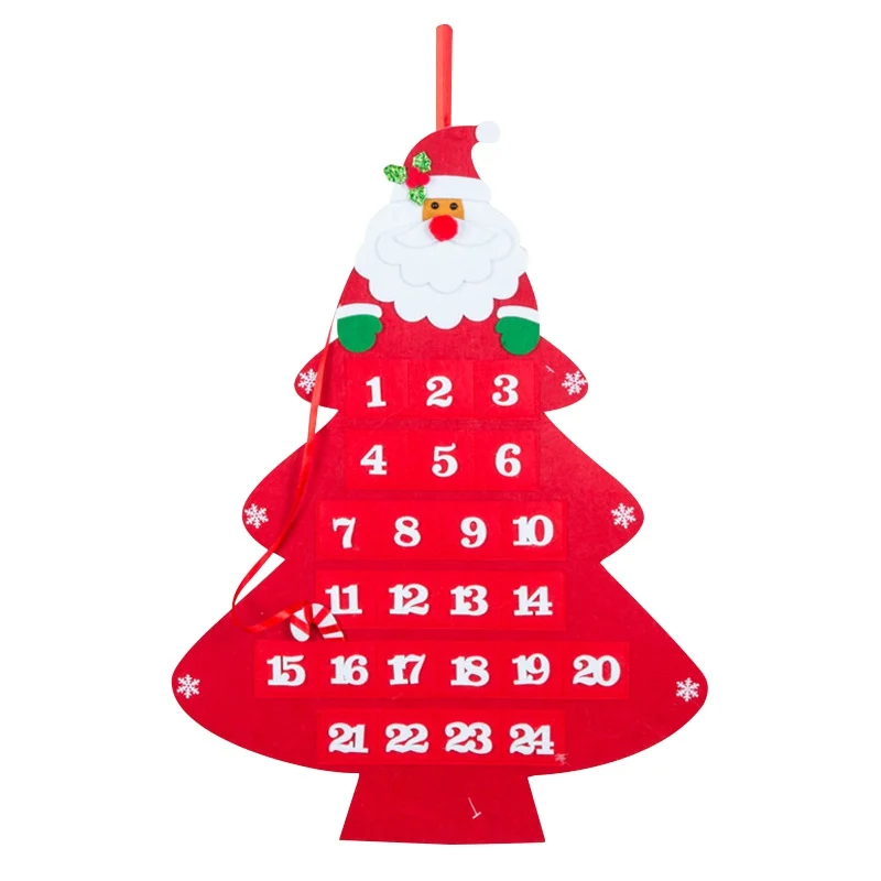 Non-woven Christmas Hanging Advent Calendars 24 Days Countdown To Xmas Gift Decorations Weihnachtskalender Kerst Kalender