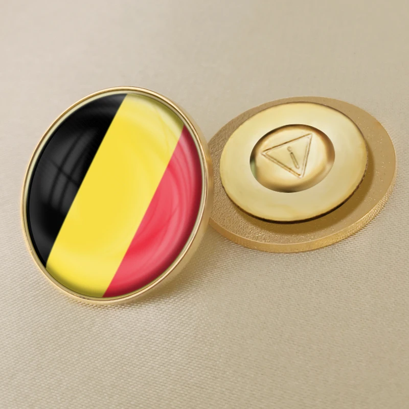 Pack Of 50 Belgium Flag Pins Lapel Pin Regular Dealer Badge Belgian