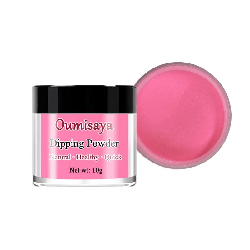 Goedkoop 10G X 28 Stuks Set Roze Wit Clear Glitter Naakt Kleuren Oumisaya Nail Dompelen Poeder systeem (Geen Uv Led Licht Lamp Cure)