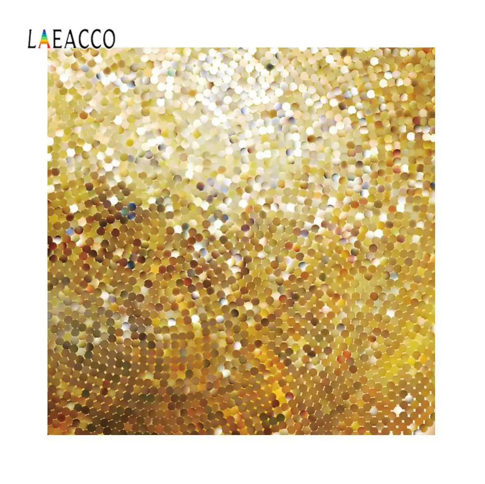 

Laeacco Photo Backdrops Sequins Gold Shiny Little Customized Portrait Baby Shower Photography Background For Photo Studio Vedio