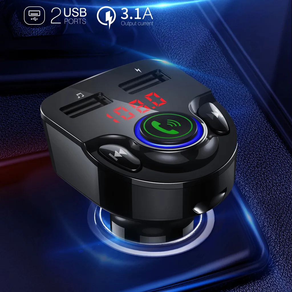 Bluetooth автомобильный беспроводной fm передатчик MP3 радио адаптер комплект 2 USB